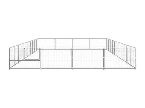 Chenil extérieur cage enclos argenté 1000 x 400 x 70 cm 02_0000279