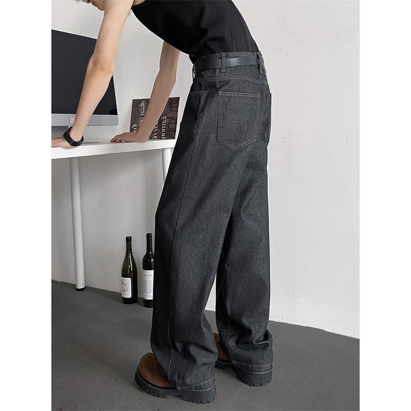 Plummie - Mid Rise Wide Leg Jeans