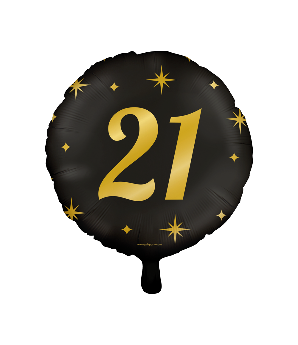 Helium Ballon 21 Jaar Leeg 30cm