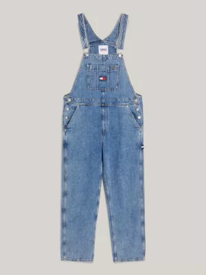 Jardineiras jeans de corte regular