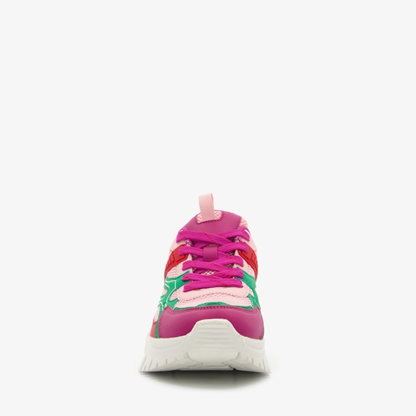 Blue Box dames dad sneakers roze groen