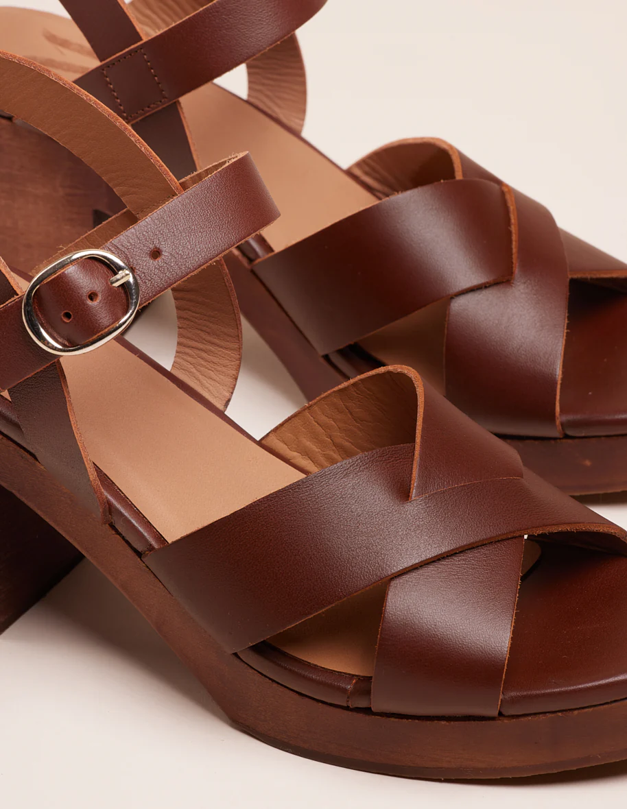 Sandales à talons  Véra - Cuir marron