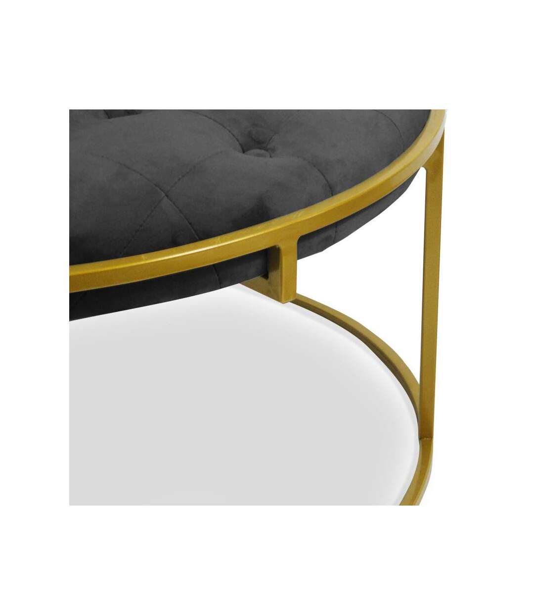 Paris Prix - Lot De 2 Poufs Design En Velours valona 75cm Noir
