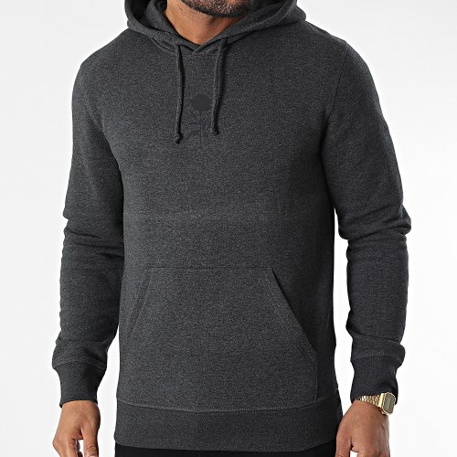Sweat Capuche Chest Roses Gris Anthracite Chiné Noir