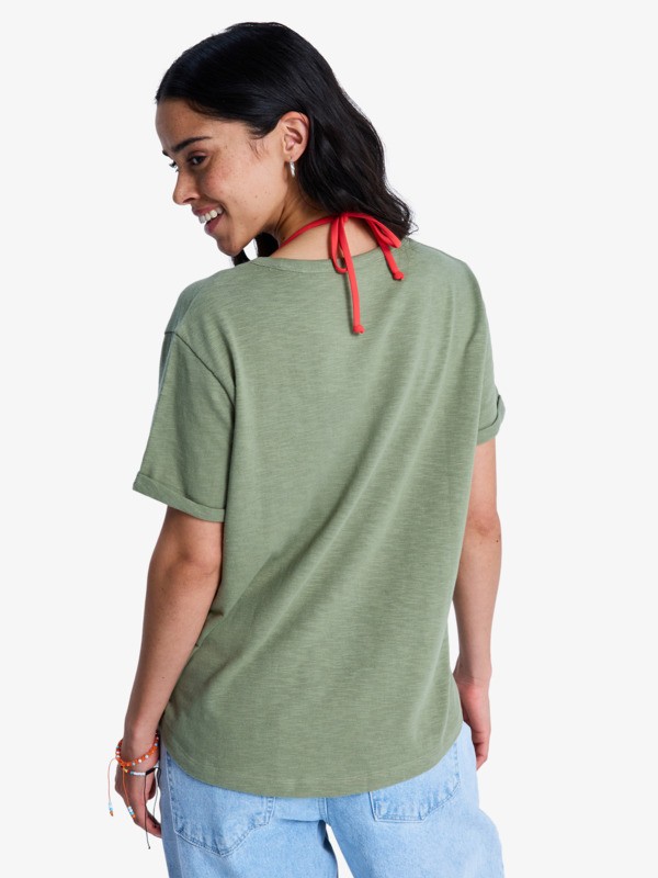 Oceanwave Regular Slub T-Shirt à manches courtes Vert Femme
