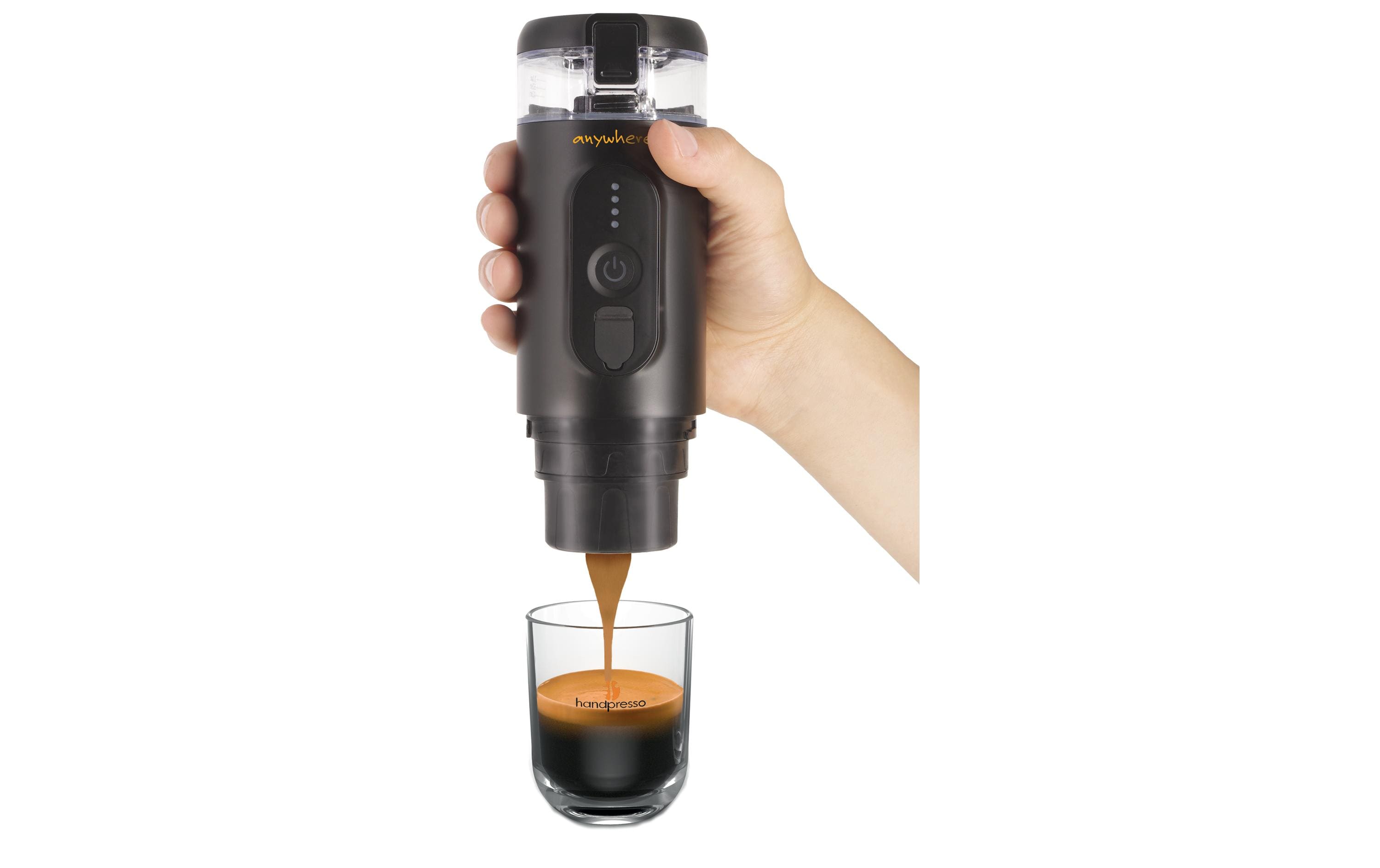 Reisekaffeemaschine E-Presso 21700 Kapseln, Kaffee gemahlen<br>Tragbare Espressomaschine mit Akku