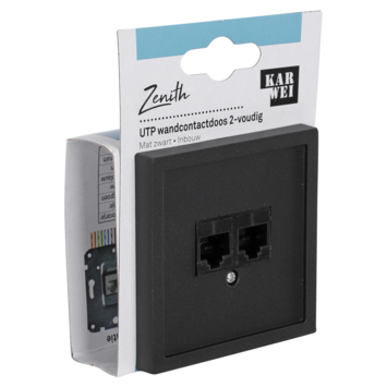 KARWEI Zenith wandcontactdoos UTP mat zwart