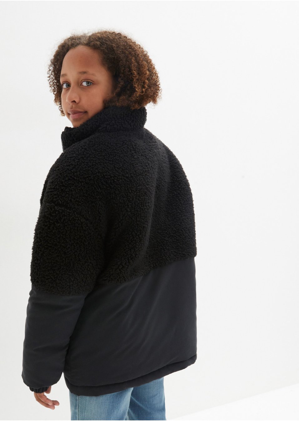 Veste hiver fille avec maille peluche
