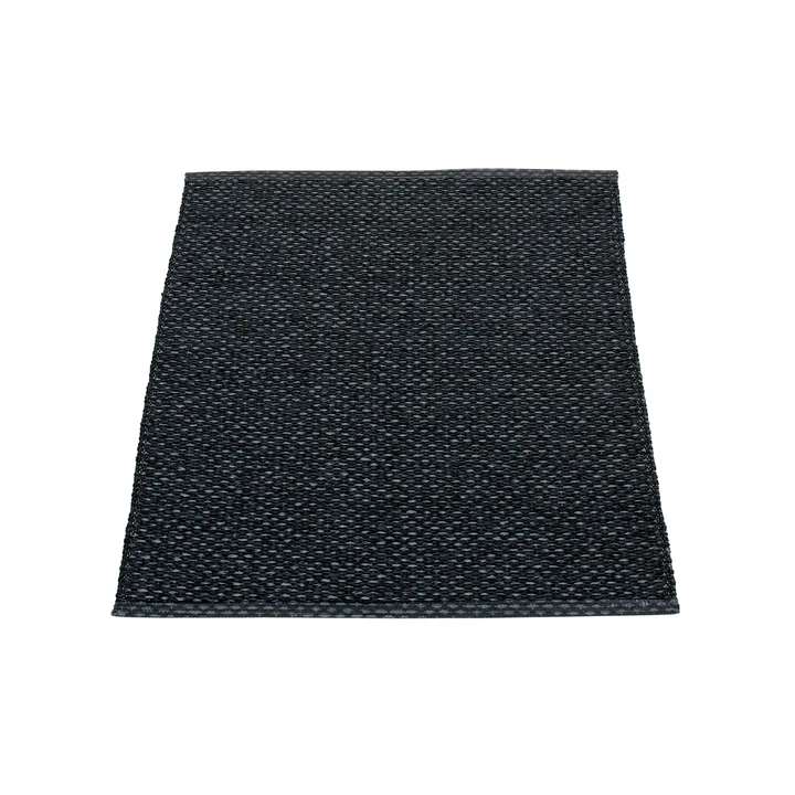 Pappelina - Svea Teppich, 70 x 90 cm, black metallic / black