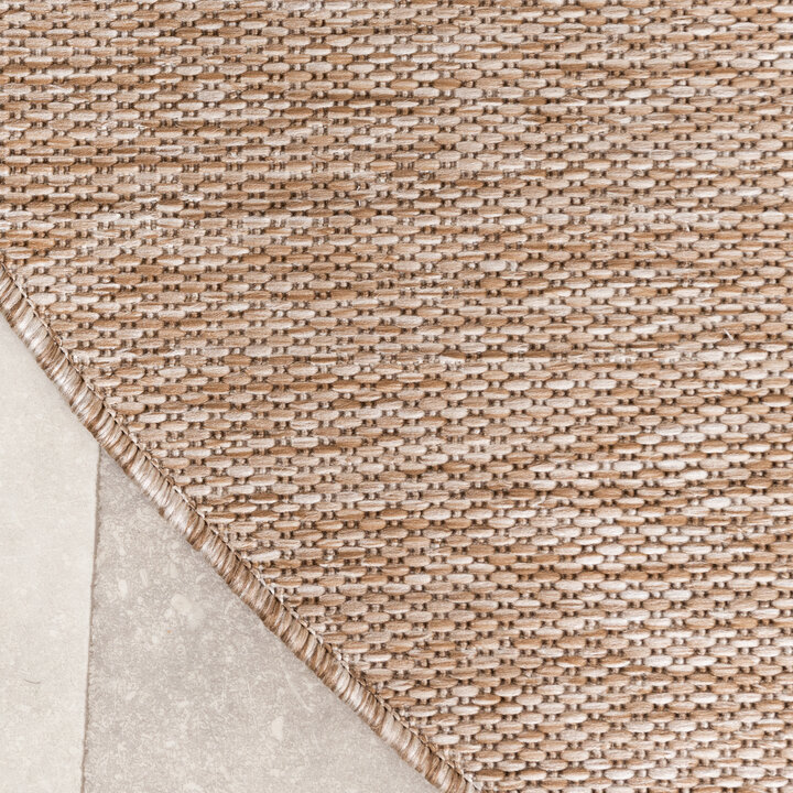 Rond In- & Outdoor vloerkleed - Sierra Curves Beige/Creme