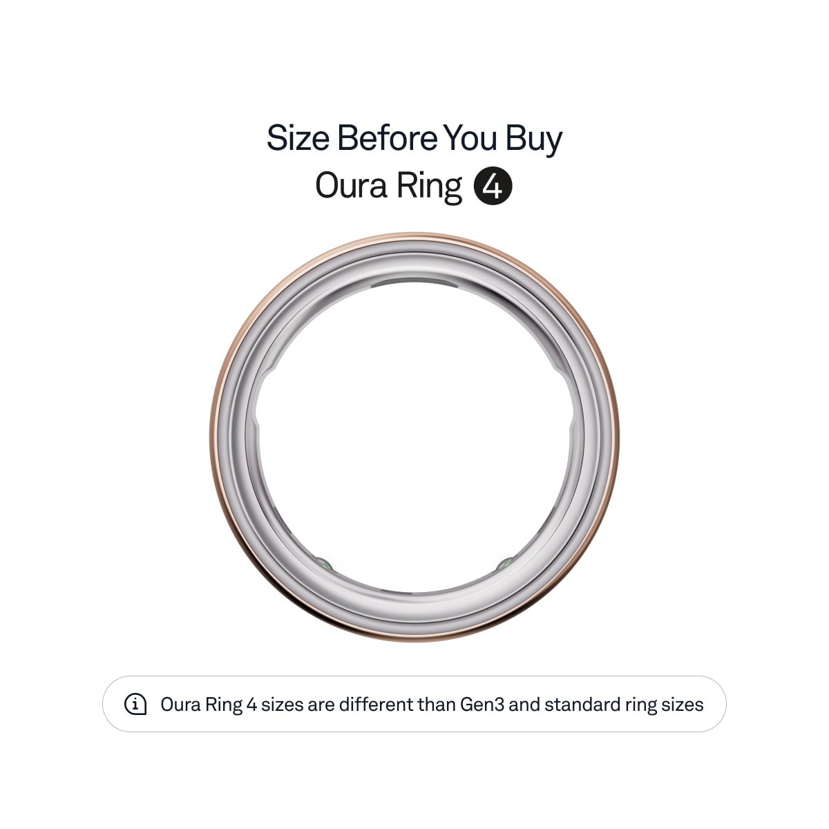 Oura-ring smarttring 4 størrelse 6 (Rose Gold)