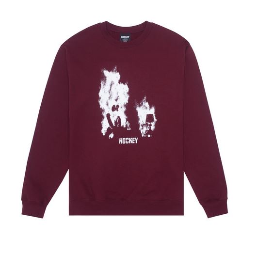Hockey Hockey At Ease Crewneck Maroon
