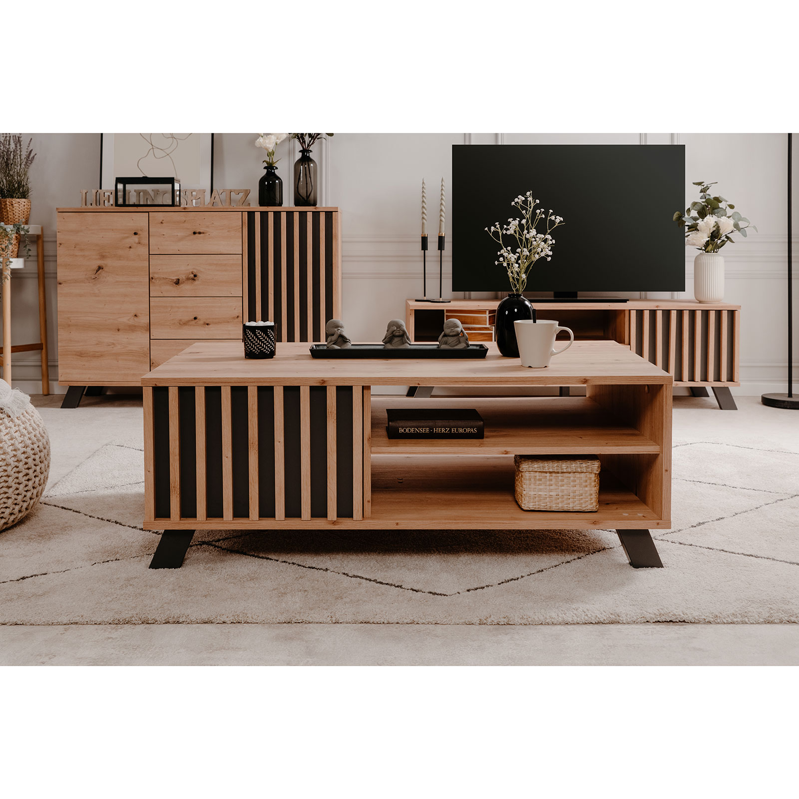 Couchtisch MEDAN - Artisan Eiche - 110 cm