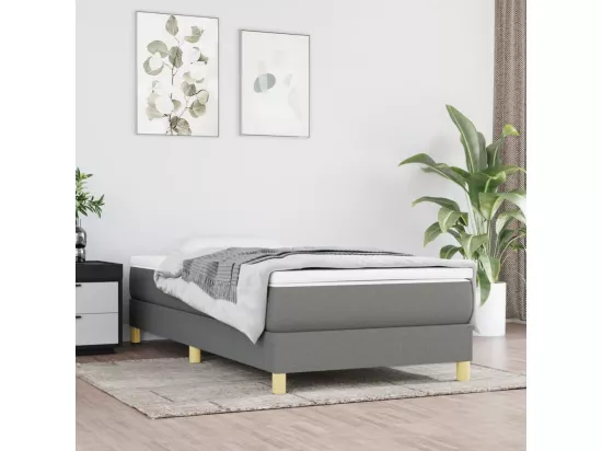 Sommier à lattes de lit Gris foncé 100x200 cm Tissu