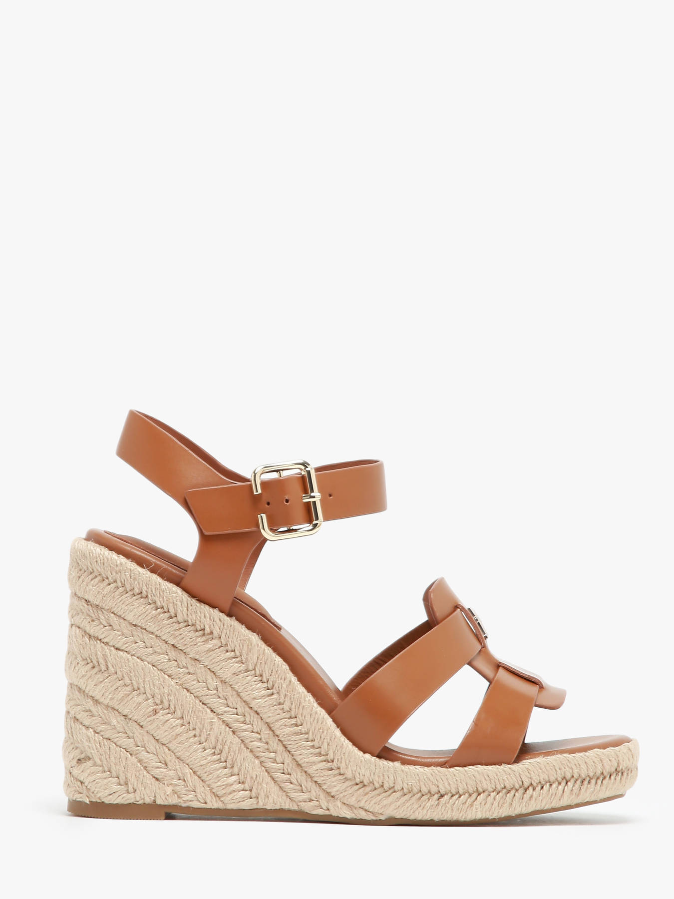 Sandales semelle compense en cuir TOMMY HILFIGER