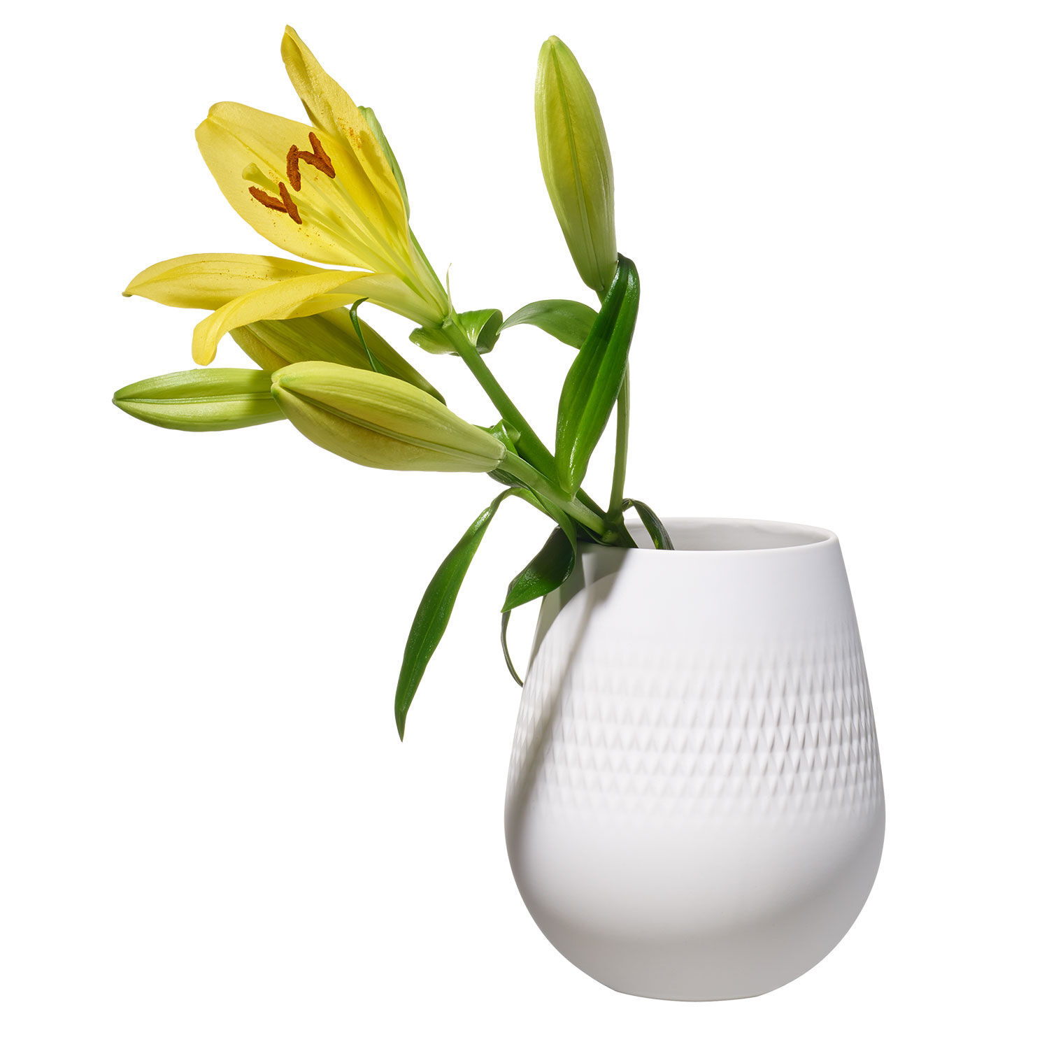 Manufacture Vase White, 4.9'' x 5.8'', Premium Porcelain