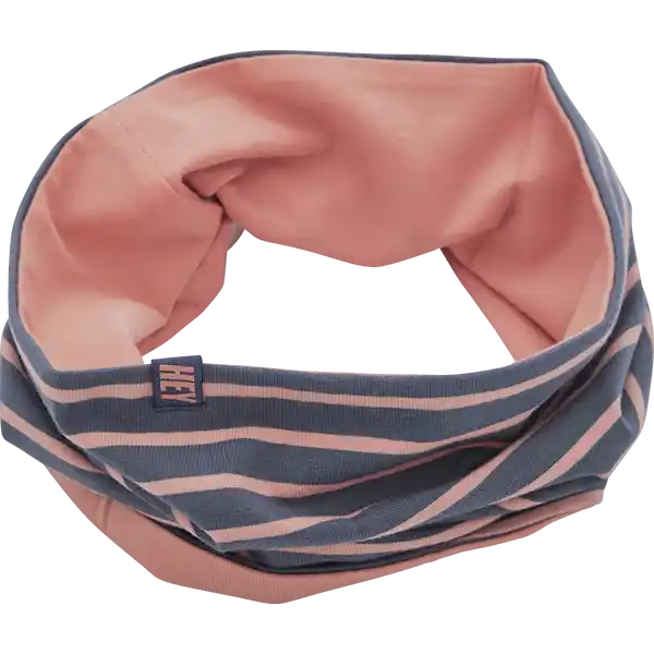 Jersey Loopschal Ringel pink / navy GOTS