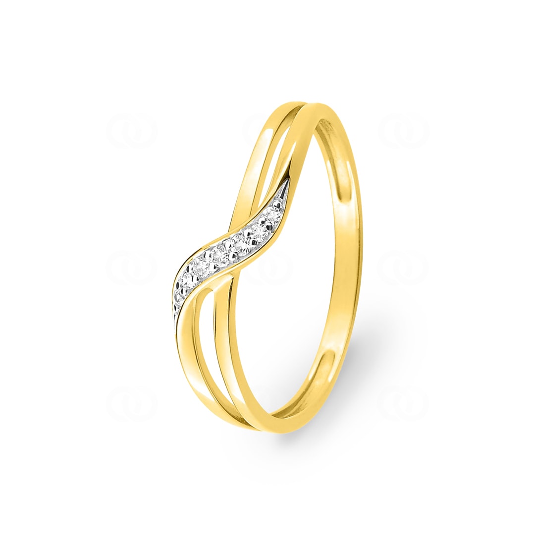 Ring 375/9 K Gelbgold mit Zirkonia