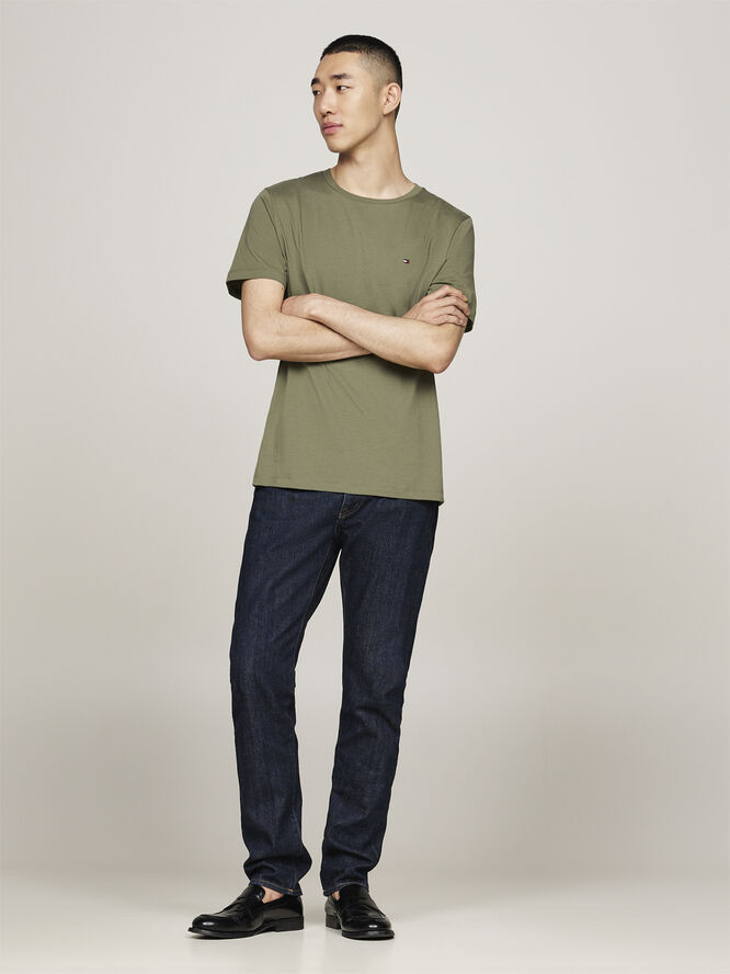 Tommy Hilfiger ESSENTIAL REG FIT SOLID TEE Battle green