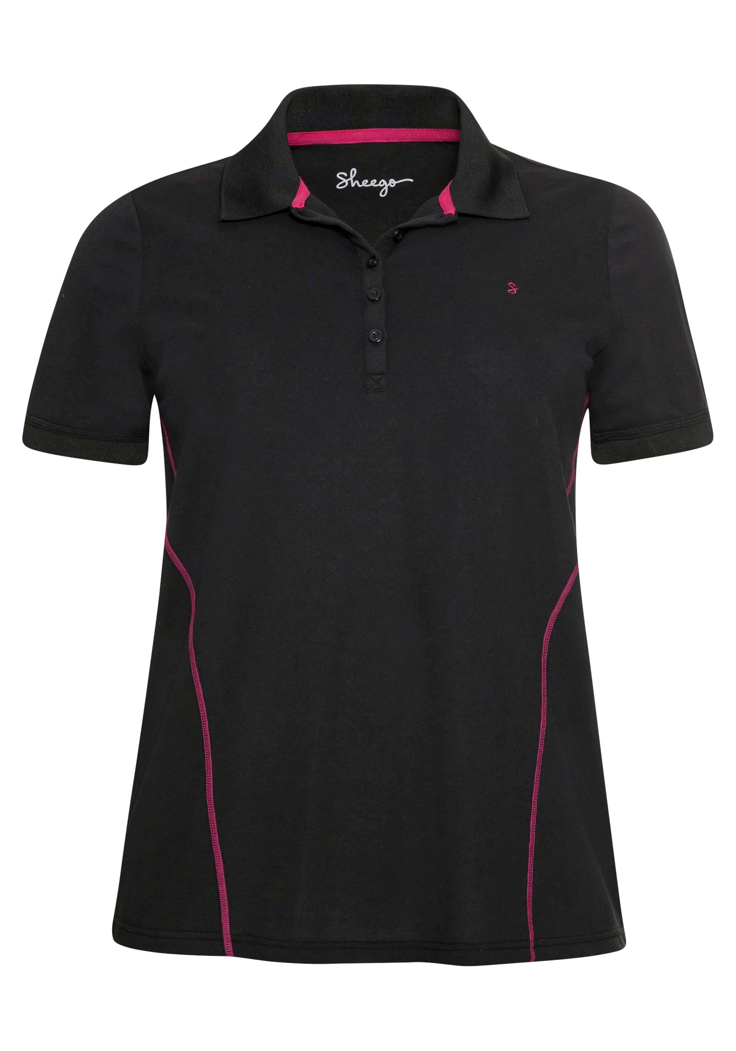 Poloshirt in Piqué-Qualität, mit Teilungsnähten