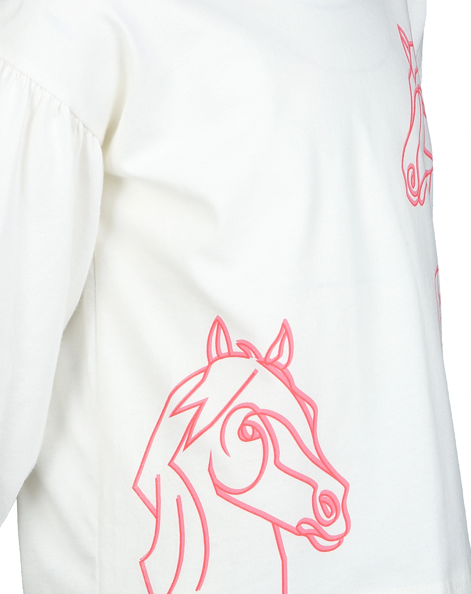 Langarmshirt HORSES LIGHT in ivory