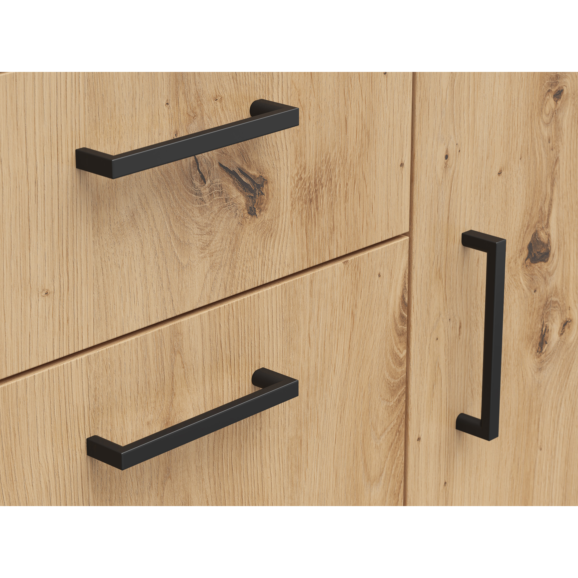 Kommode - Artisan Eiche - 2 Türen - 2 Schubkästen - XL-Tiefe - 80 cm breit
