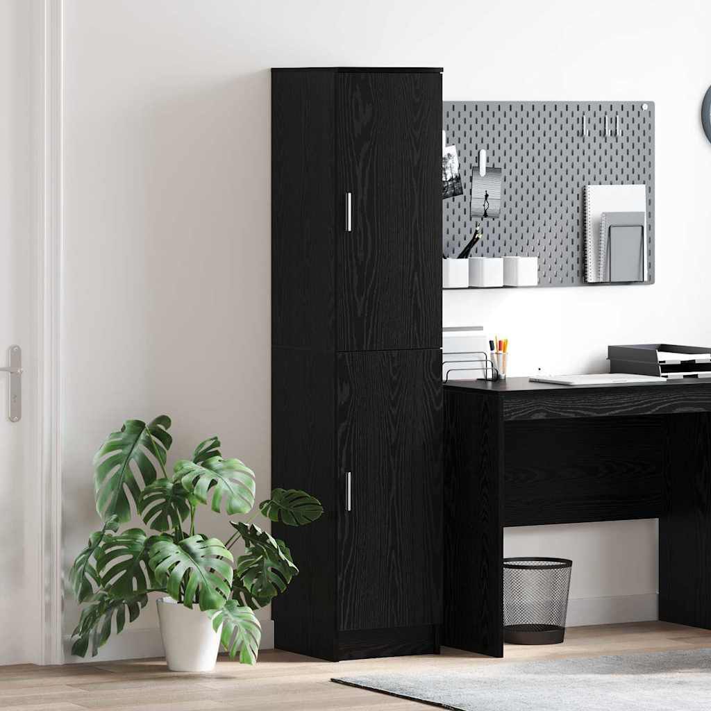 vidaXL Hoge tafel zwart eiken 35 x 39 x 168 cm Materiaal hout
