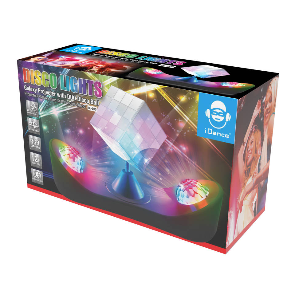 iDance galaxy projector met duo discobal