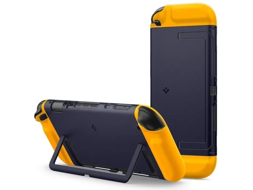 Spigen Nano Pop, Cover, Nintendo, Marineblå, Gul, Polykarbonat (PC), Termoplastisk polyurethan (TPU), Nintendo Switch 2