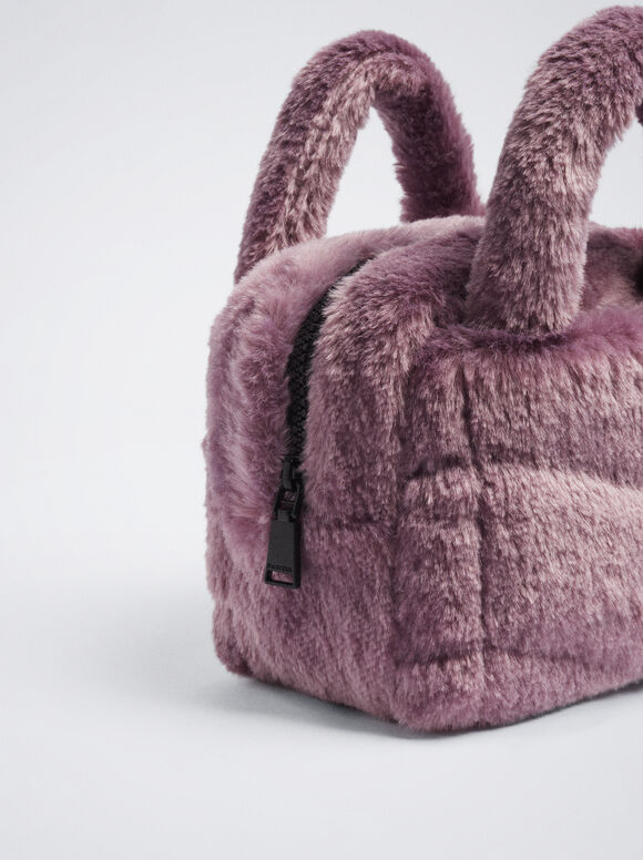 Bolsa transversal de pele sintética - Violeta