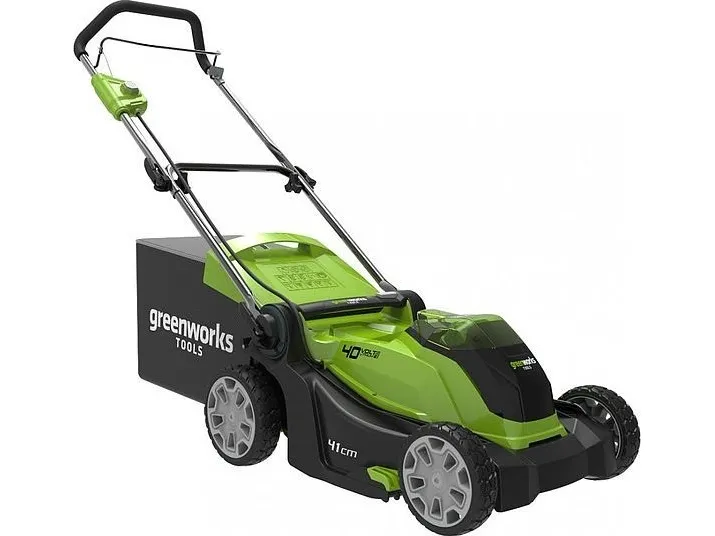 Greenworks G40LM41 Batteri Plæneklipper 40V - Inkl. 4 Ah Batteri og Oplader