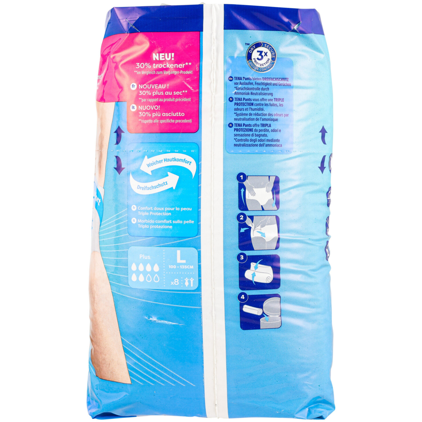 Tena Inkontinenz-Pants protect+ Plus Large 8 Stück