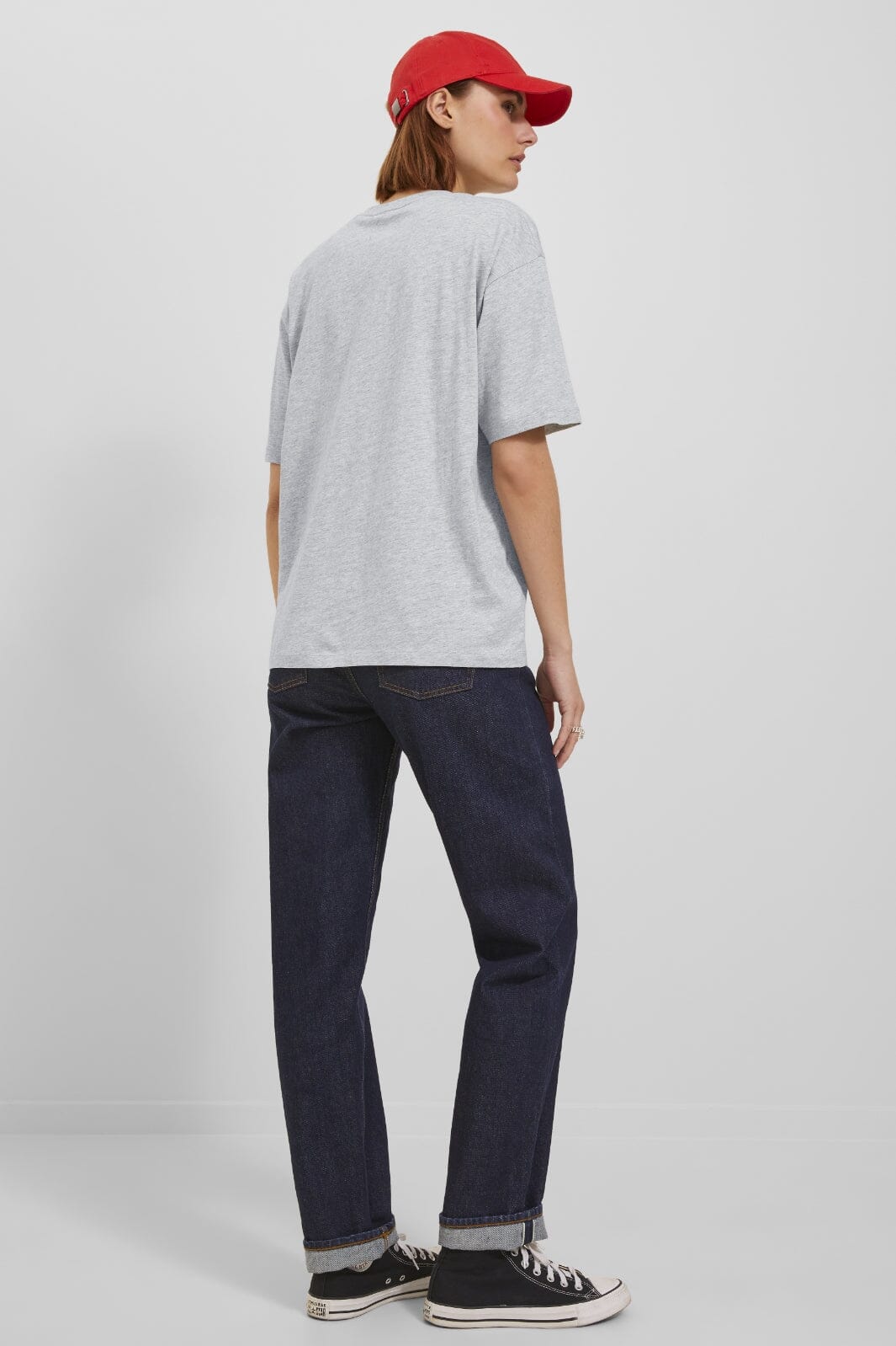 Jjxx Jxandrea Loose Ss Logo Tee 12205777 4229245 light grey melange black jjxx logo