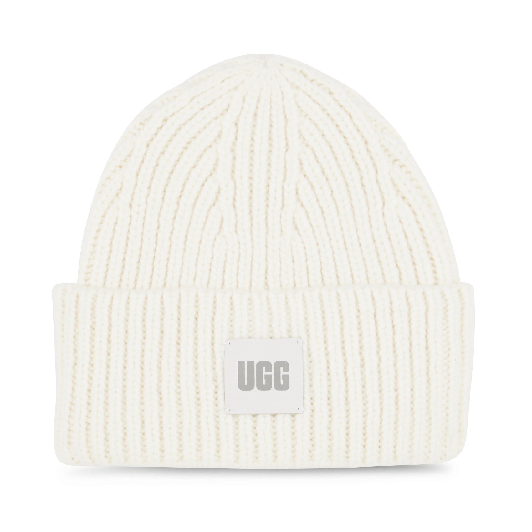 CHUNKY RIB - Bonnet côtelé logo brodé | Blanc