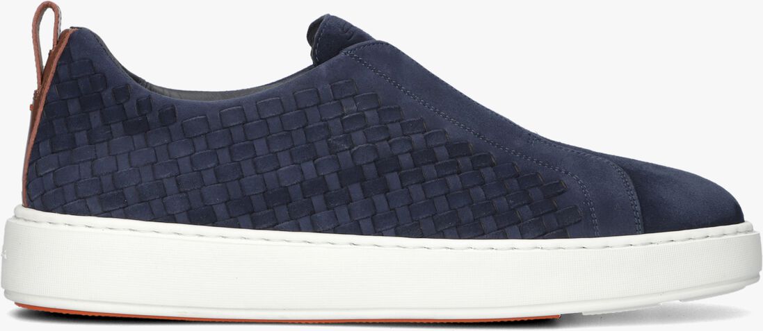 blauwe santoni lage sneakers vic wave