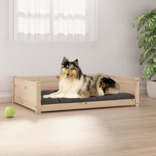vidaXL Hundeseng 95,5x65,5x28 cm heltre furu