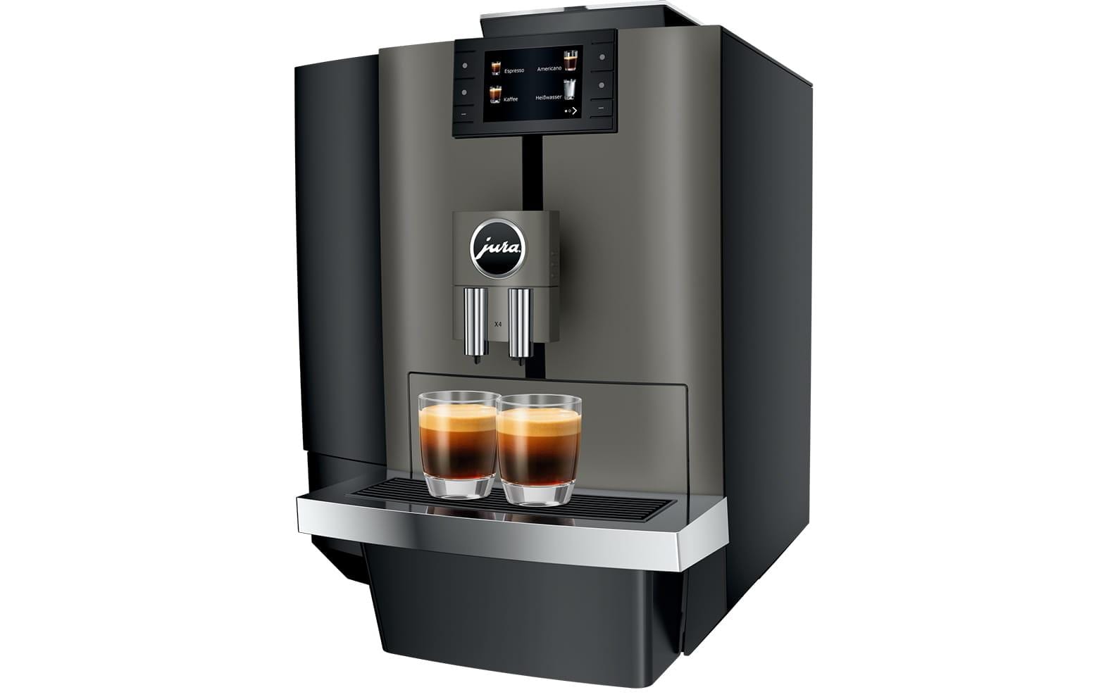 Kaffeevollautomat X4 Dark Inox (SA)<br>Zwei-Tassen-Vollautomat für eine Vielzahl von Kaffeegetränken