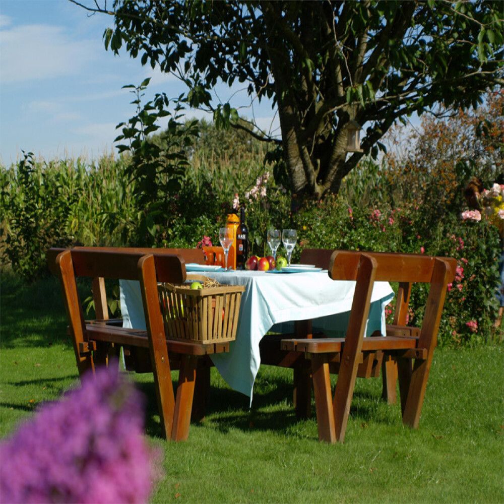 BENKESETT PLUS BORD OG BENKER 237CM TRYKKIMPREGNERT