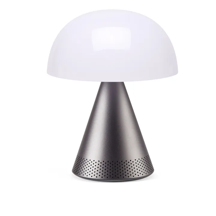 Lexon Lampe à poser Mina audio | Gris métal
