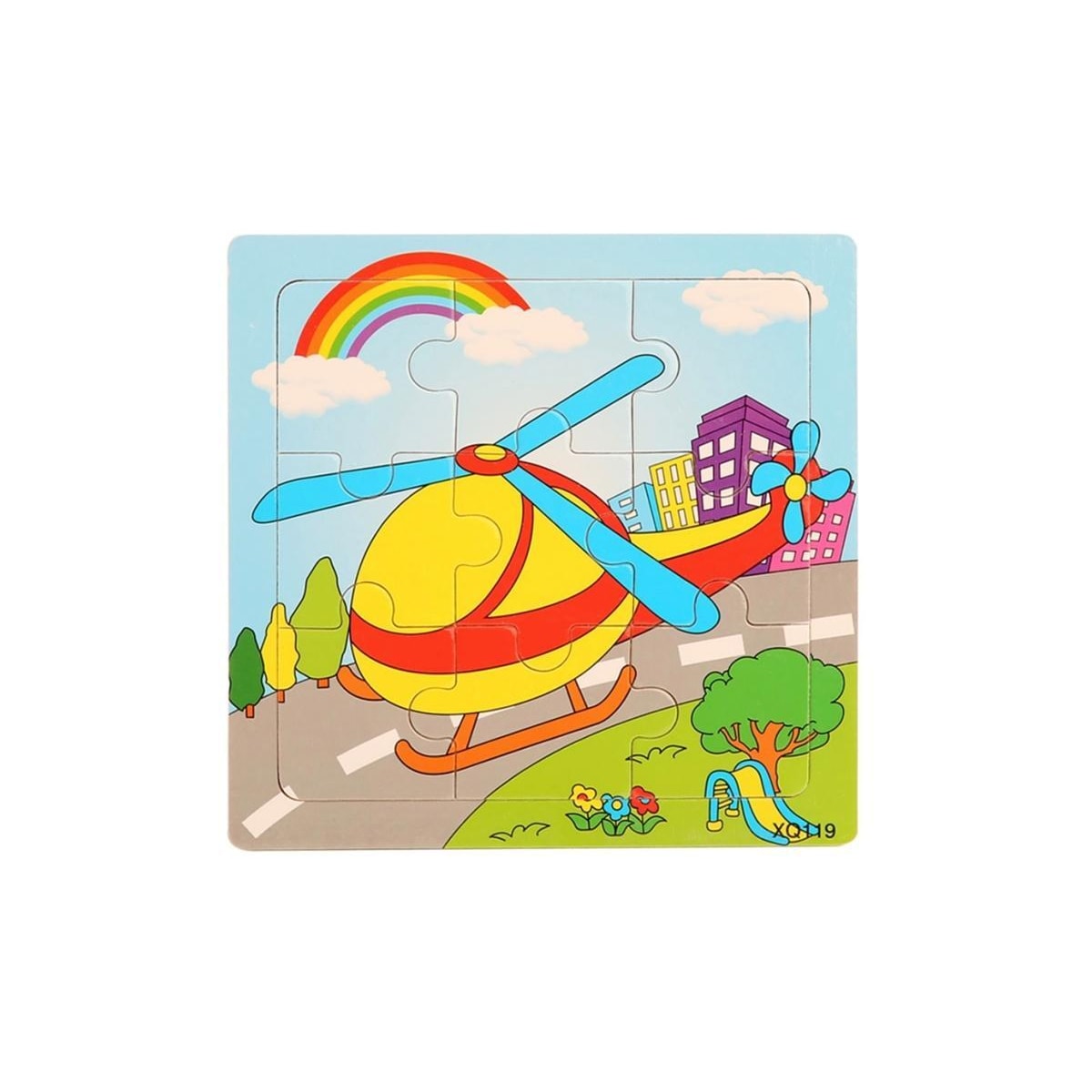 9-delt puslespill, Helikopter