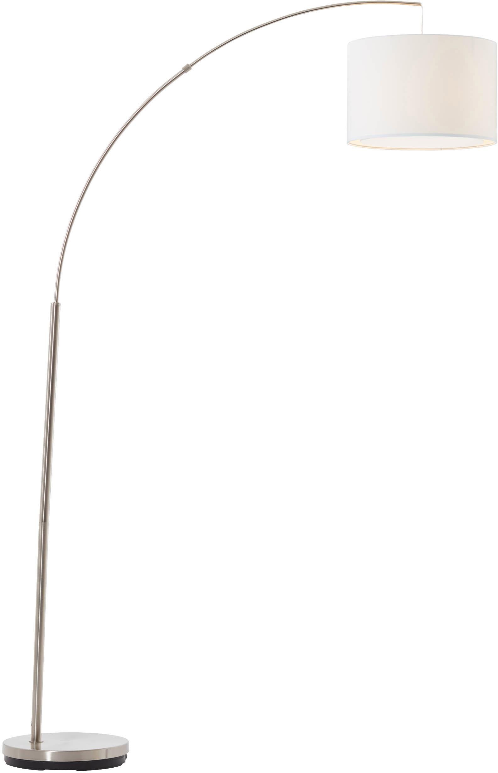 Brilliant Bogenlampe »Clarie« E27 1,8m Höhe, E27 max. 60W, Stoffschirm, Metall/Textil