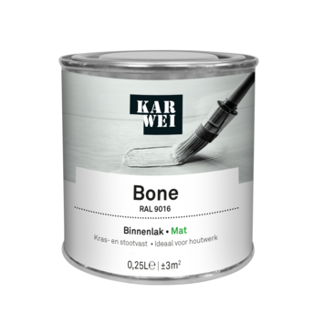 KARWEI binnenlak mat RAL 9016 bone 250 ml