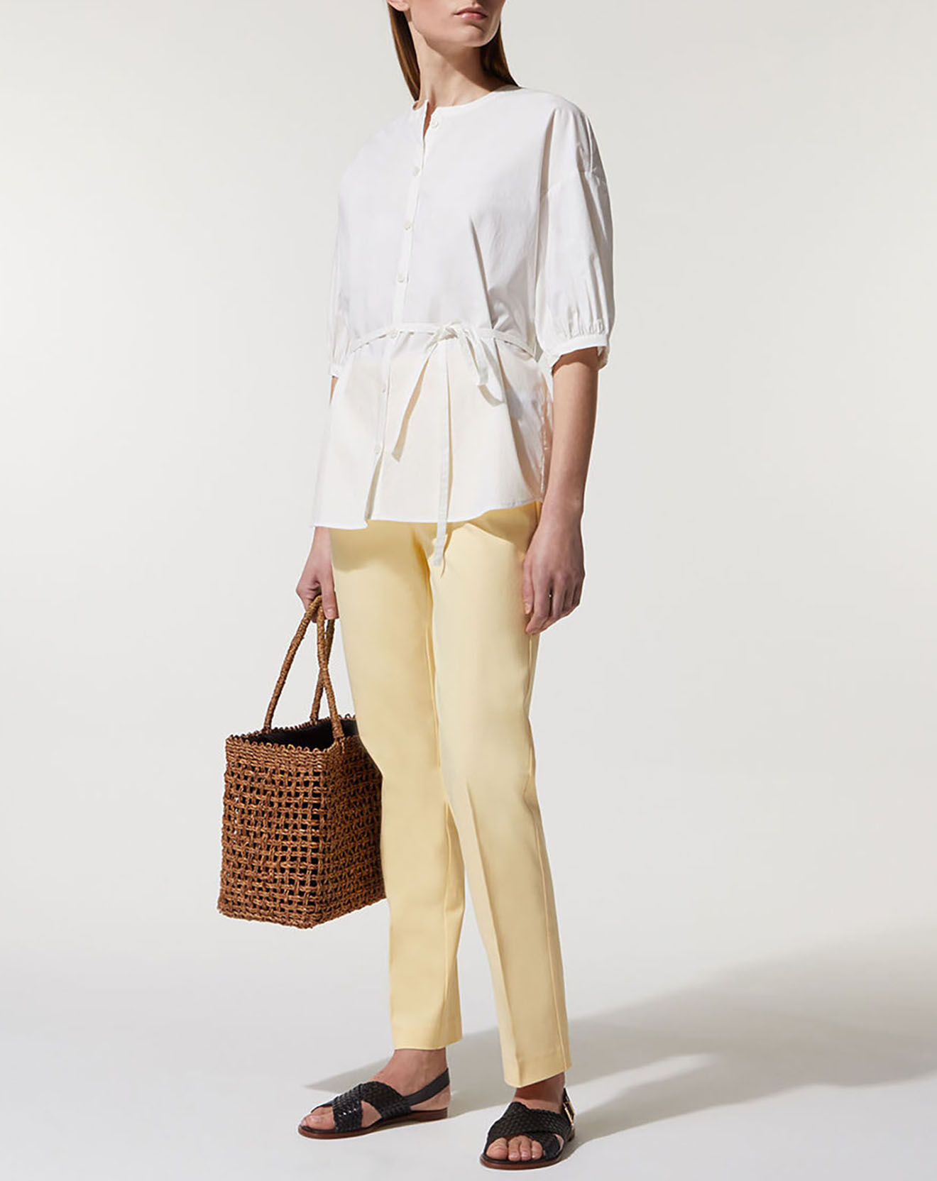 Jodhpur Chemise en Popeline de Coton Bio Misto écrue
