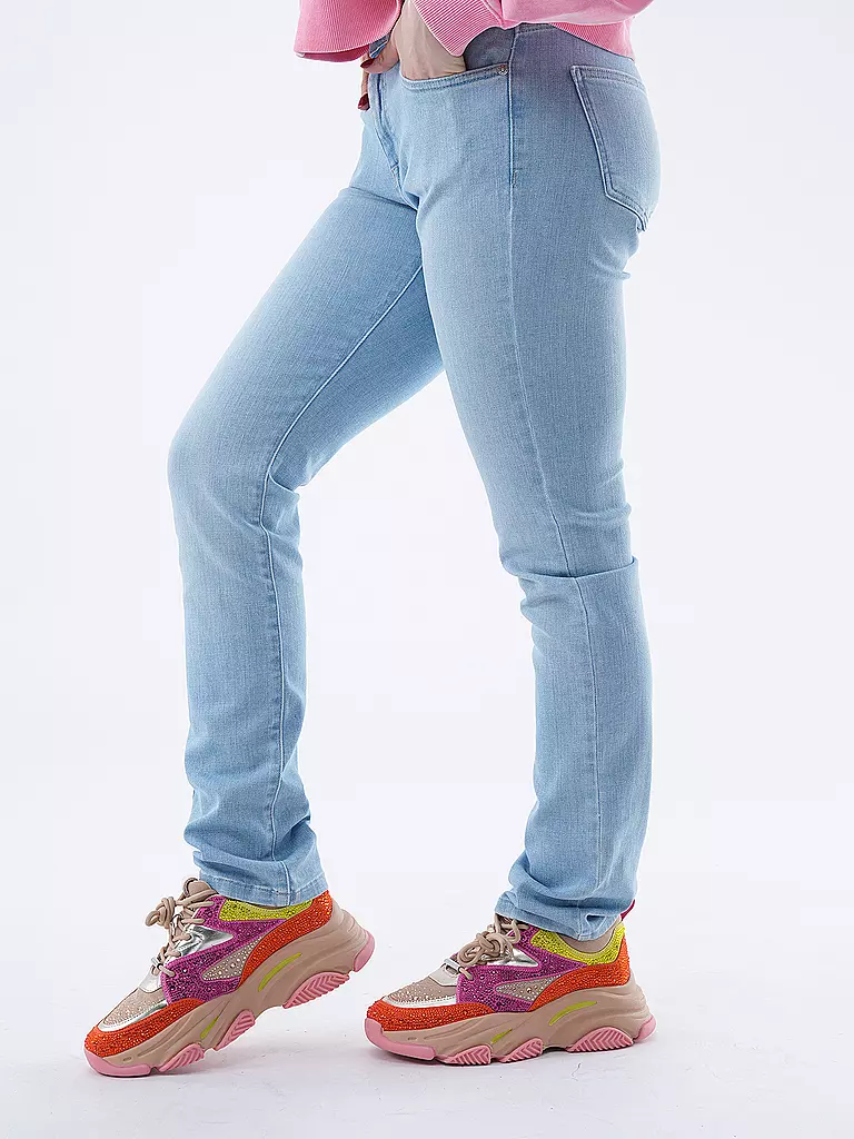 MUD JEANS Jeans Straight Fit FAYE hellblau