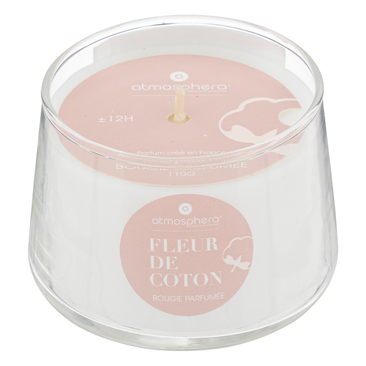 BOUGIE PARFUMEE VERRE IZOR FLEUR DE COTON 110G