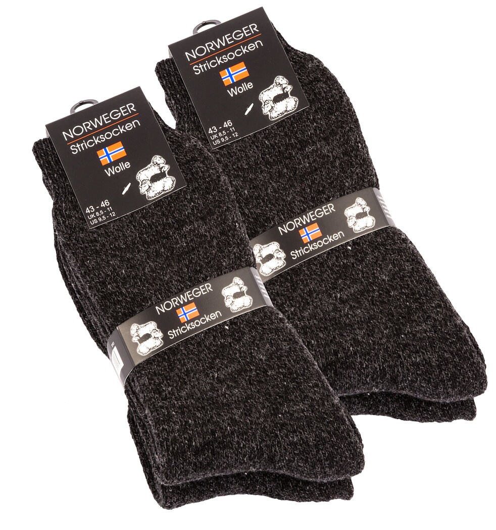 Cotton Prime® NORWEGER Socken 4 Paar, mit Vollplüsch