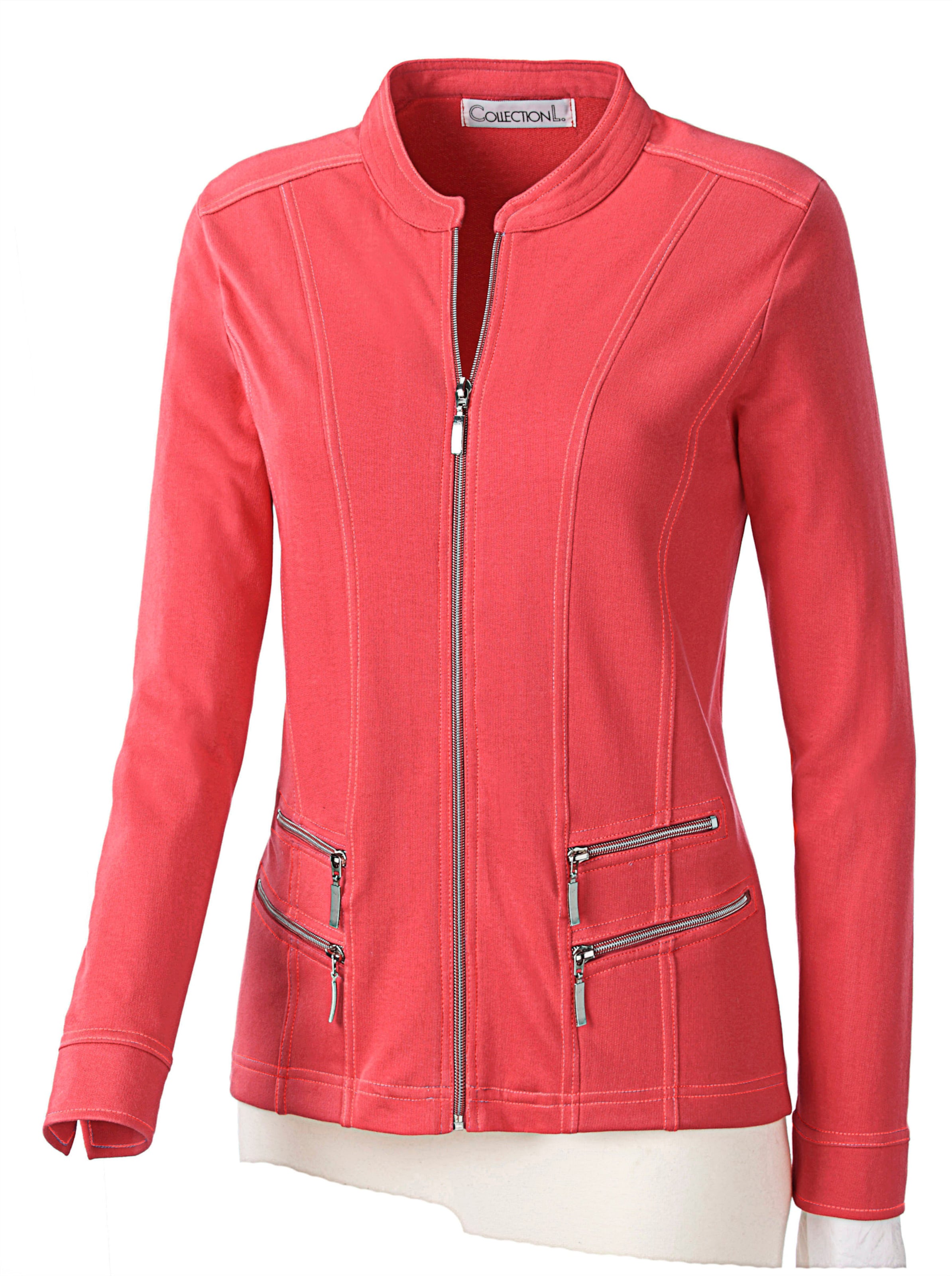 Shirtjacke in korallenrot