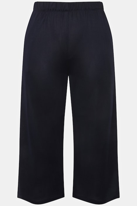 Slinky-Culotte, wadenlang, weites Bein, Elastikbund