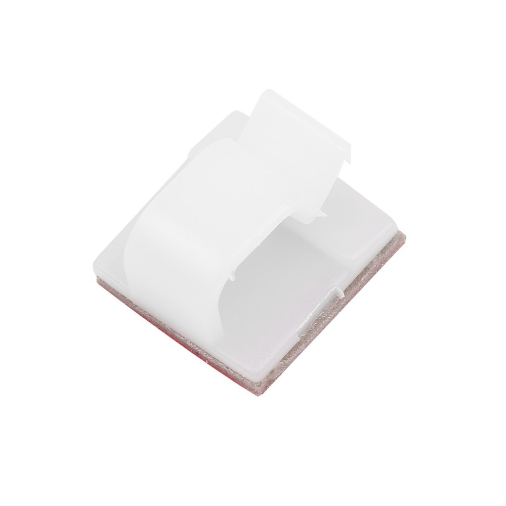(100er Set) Selbstklebende Kabelhalter Vielzweck Kabelführung Organizer Clips - Weiss