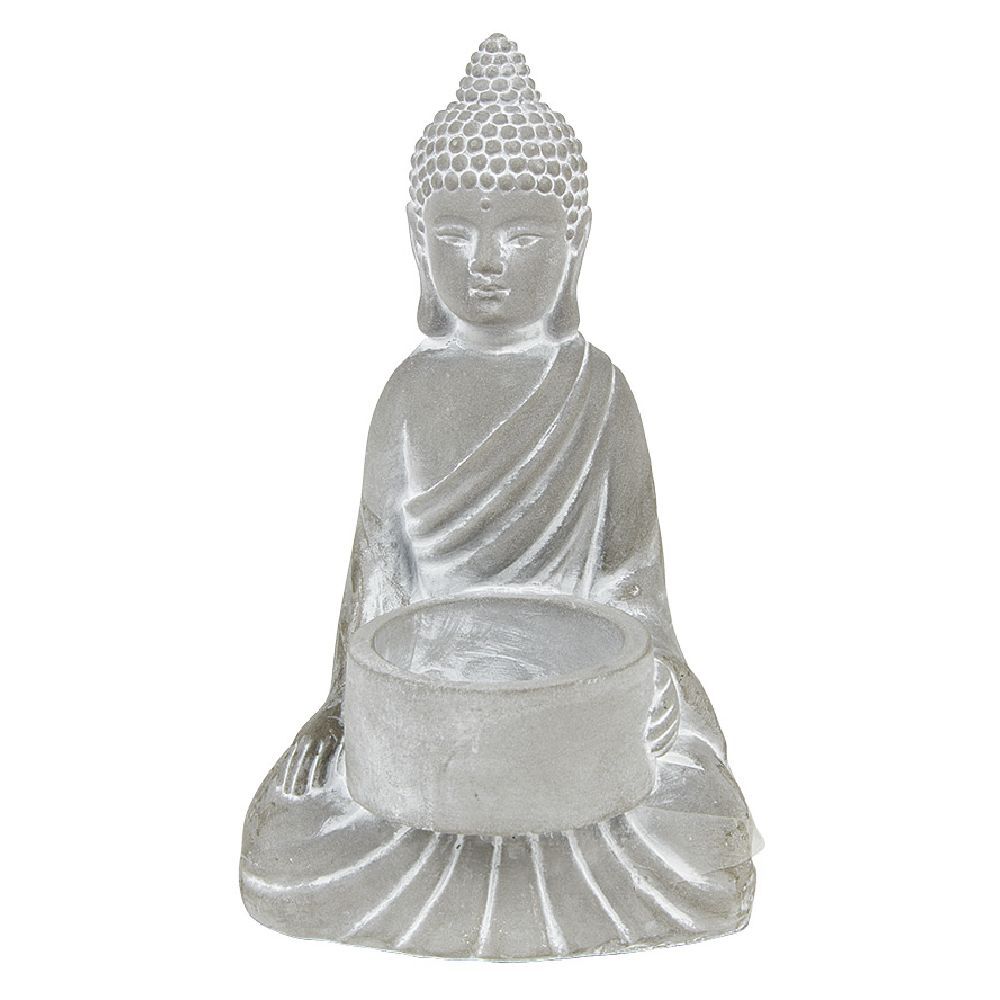 Photophore bouddha en ciment